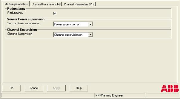 DI840 Section 3 Run-time Operation Module parameters tab Figure 57.