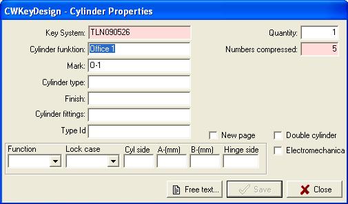 In this example the first cylinder of a group is edited, in expanded form only this cylinder O-1 will be changed.
