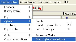 13 Delete multiple cylinders in sequence If you need to delete multiple cylinders following