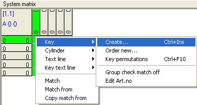 Double cylinder is used to obtain two core profiles / cylinder when summarizing an order.