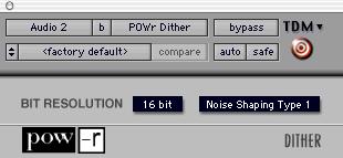 POW-r Dither The POW-r Dither plug-in is an advanced type of dither that provides optimized word length reduction.
