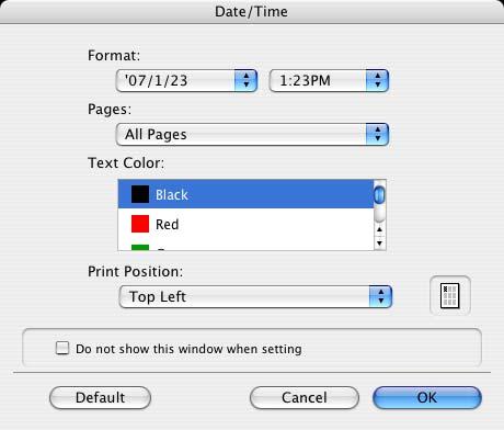 Print function of Mac OS X 9 The following settings are available when "Copy Protect" is selected. Copy Protect: Embeds a hidden pattern that appears on unauthorized copies.
