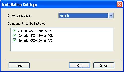 Easy installation using the installer (Windows) 3 7 Select the components to be installed, and then click the [OK] button.