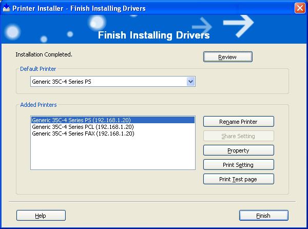 If the Windows Logo Testing or Digital Signature dialog box appears, click the [Continue] or [Yes] button. 9 In the Finish Installing Drivers dialog box, click the [Finish] button.