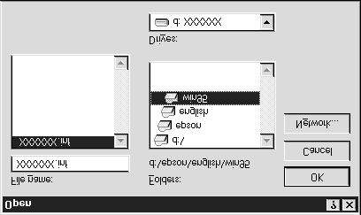 If the dialog box below appears, insert the scanner software CD in the CD-ROM drive.