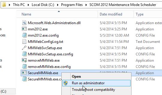 In this scenario the SCOM admin wants to limit who can access the Maintenance Mode Scheduler tool. 1.
