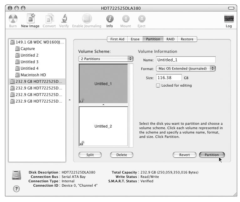 Mac OS X Drive Formatting Individual Drives (Not in a RAID Set) This section describes the process of formatting (initializing) individual hard drives connected to the Tempo SATA X4i using Disk