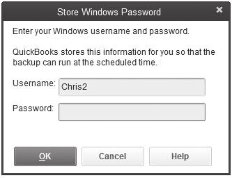 15. You will be prompted to enter the Windows password: Figure 1-74 If you change your Windows password, you must remember to change it here.