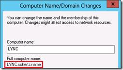 On the Define Front End Pool FQDN page enter the Fully Qualified Domain Name (FQDN) of the Windows domain member server where the Lync Front End services