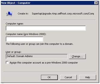 Deploying a Dialogic 4000 Media Gateway as an SBA The New Object Computer dialog box appears: 3. Add the DMG4000 Gateway SBA device to the active directory, as follows: a.