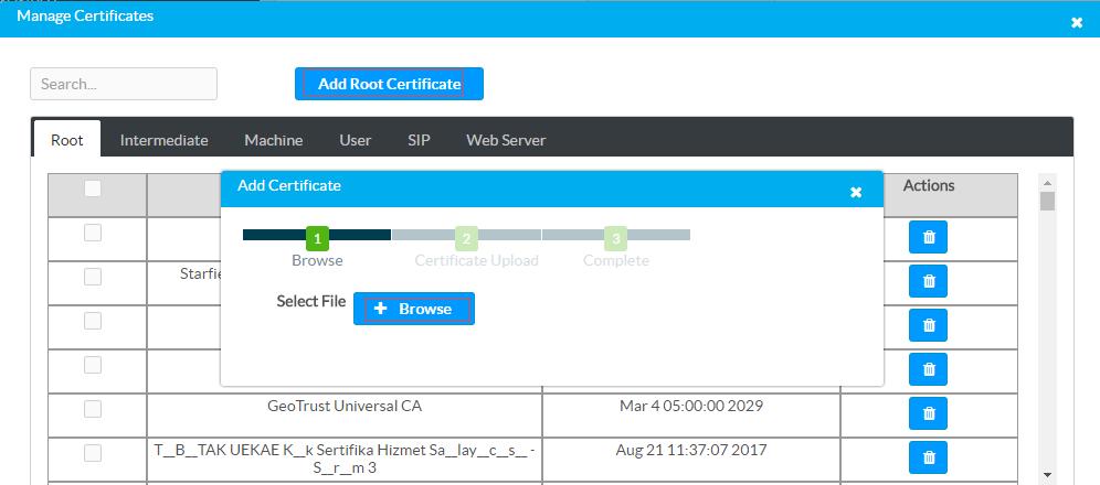 Mercury: UI: Manage Certificates Screen: Add Certificate: Browse On the screen that
