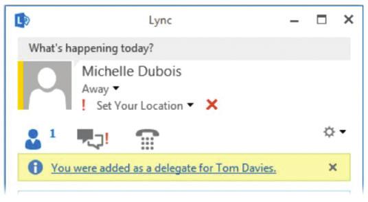 People I Manage Calls For on your phone and in Lync client.