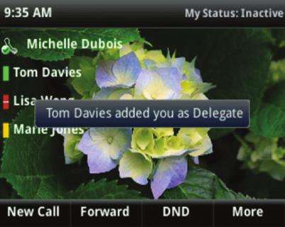 People I Manage Calls For group in Lync client To view the delegates group on your
