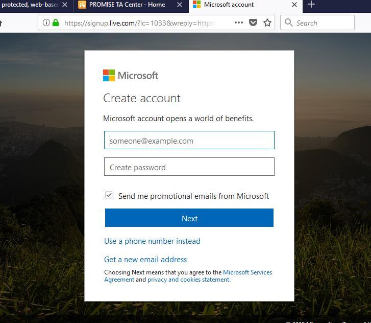 If you can successfully login in to outlook.office.com, select option Organizational account and proceed to the login page.
