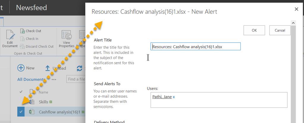 The text message option is only selectable if a SharePoint technical administrator configures the environment for SMS (text messages).