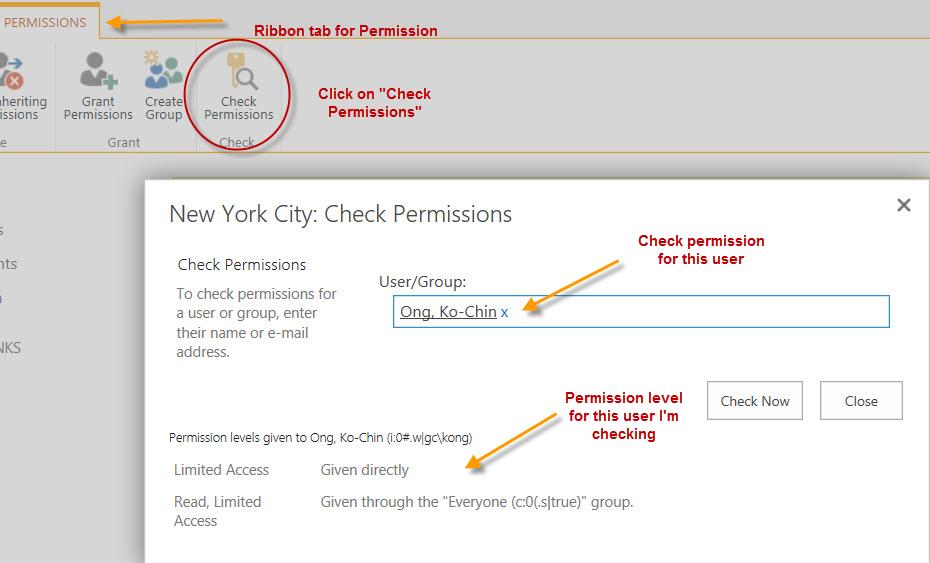 1. Navigate to a site with unique permissions and where you are the administrator. 2. On the site s home page, select Site Settings from the Settings menu. 3.