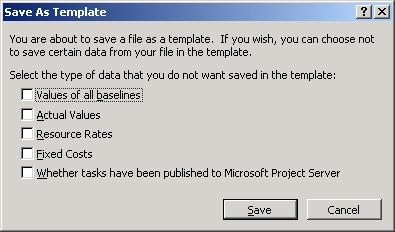 Creating a Template Any existing file can be saved as a template to enable the information entered to be reused.