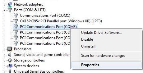 to 3 26 Click on the arrow by Ports (Com & LPT) 27 Right Click on PCI