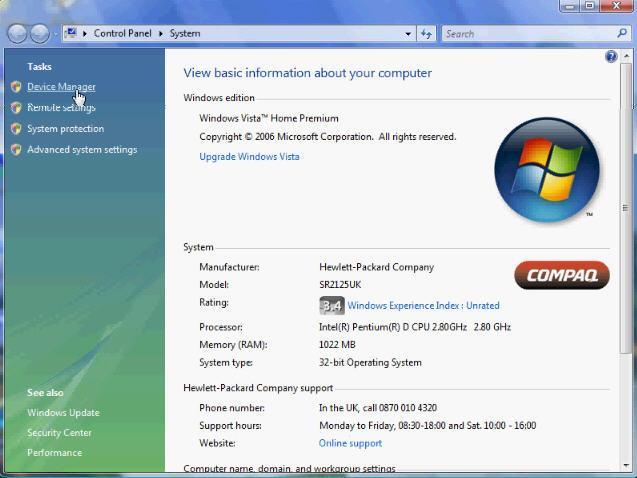 Installation of Multi-port drivers in Windows Vista Click on