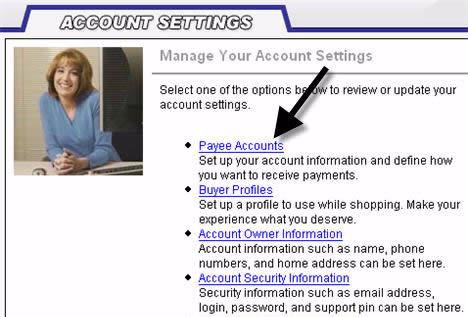 Introduction/Logging In 5 2. In the My Account section, click Account Settings. 3. On the Account Settings page, select Payee Accounts. 4. On the Payee Accounts page, click Create Payee. 5. Enter your payee details and click Continue.