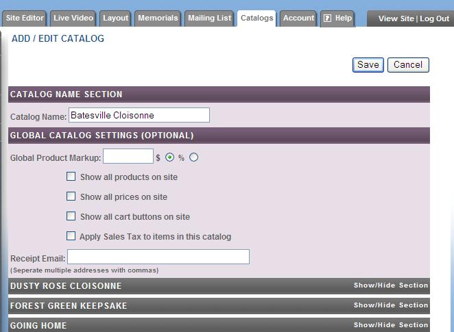 MANAGING A CATALOG Once you have imported a catalog, you still need to manage the products within the catalog including items like pricing.