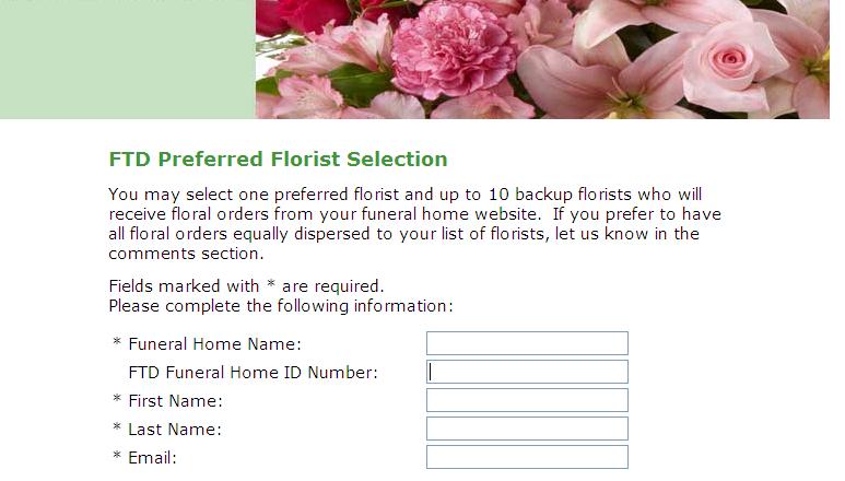 FTD FLOWERS Batesville and FTD have come together to allow your website visitors to order funeral and sympathy flowers online through a custom website while allowing you to choose which florists