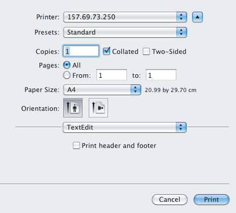 3 PRINTING FROM Macintosh 3.PRINTING FROM Macintosh How to print from Mac OS X 0..4 to Mac OS X 0.7.