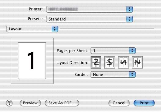 3 PRINTING FROM Macintosh 3.PRINTING FROM Macintosh Layout In the Layout menu, you can set N-up printing (multiple pages per sheets).