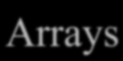 Arrays Array is a numbered list One-dimensional only Create an array with = and (),