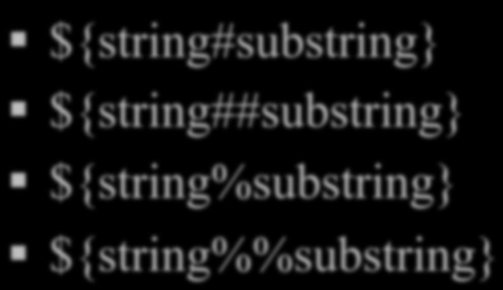 Substring Removal ${string#substring}