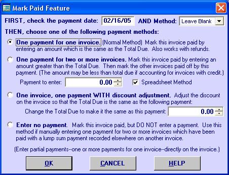 This system makes it easy for you to page through the invoices and spot those that are paid. The use of this feature also works nicely for your billing statements.