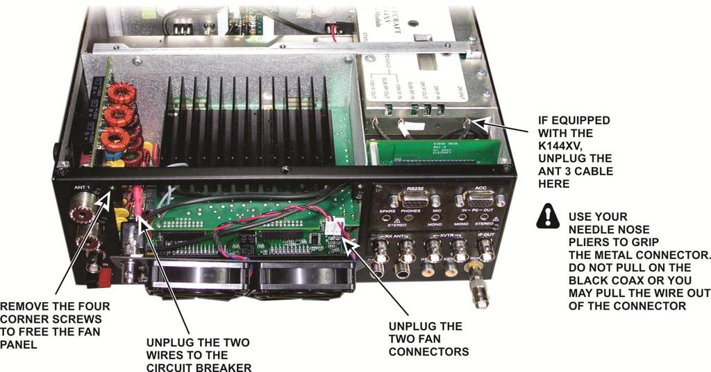 Remove the nine screws to free the top cover as shown in Figure 1 After removing the screws, lift the cover gently to reach the speaker wire connector.