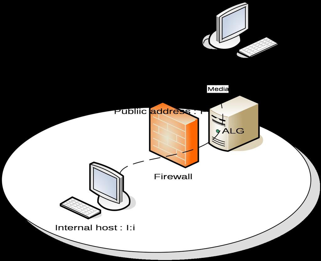 Application Level Gateways (ALG) Protocol aware server in connection with firewall