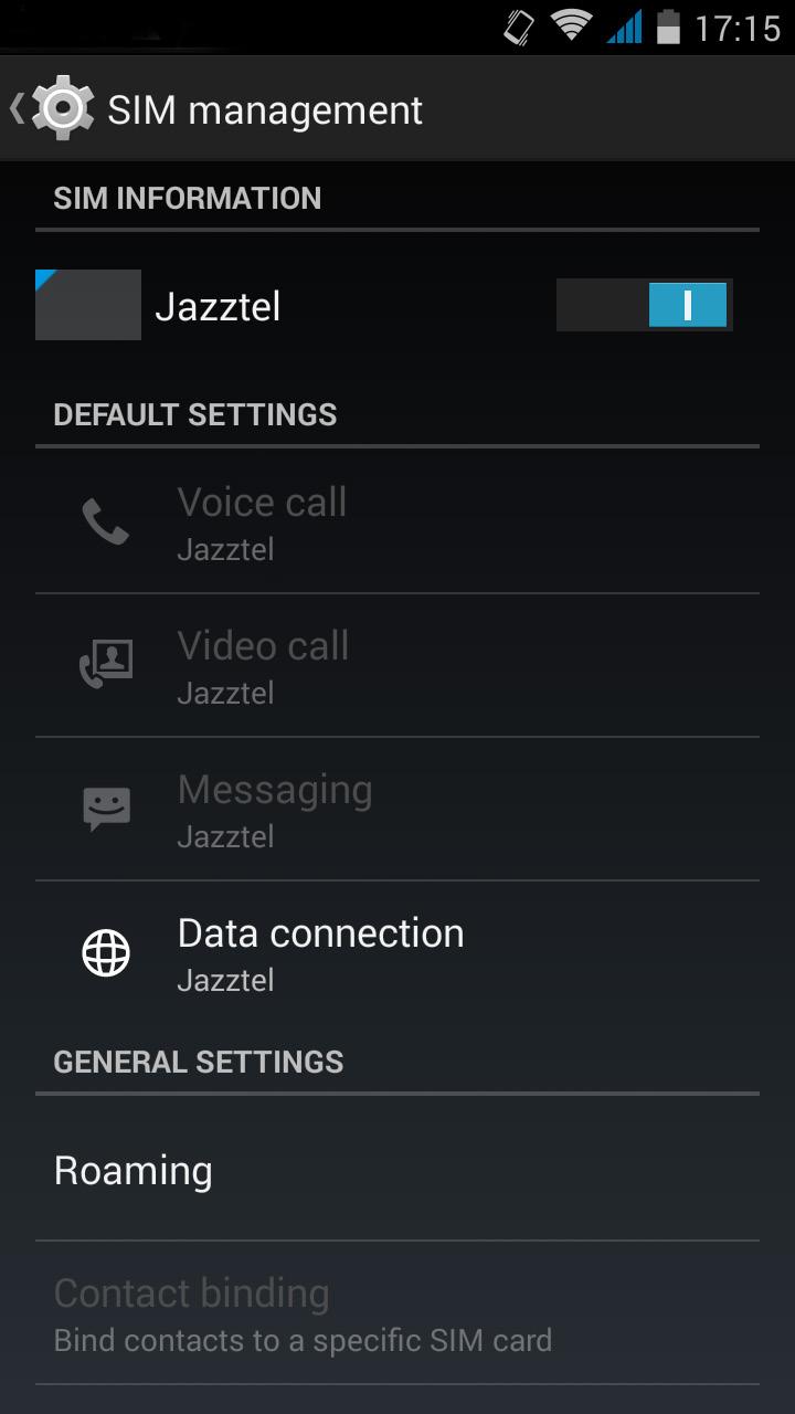 Complete User Manual Settings ENGLISH SETTINGS WIRELESS SETTINGS SIM Management If you have installed two SIM cards in your device, you can configure them in this section.