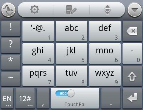 12-Key PhonePad Touch a key repeatedly until