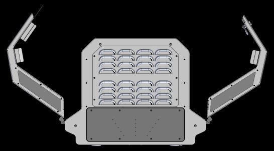 0W Standard rack full-size equip. capacity 0U ho/hc Capacity Internal patch panel slots: top (fan only) Internal patch panel slots: bottom Max.