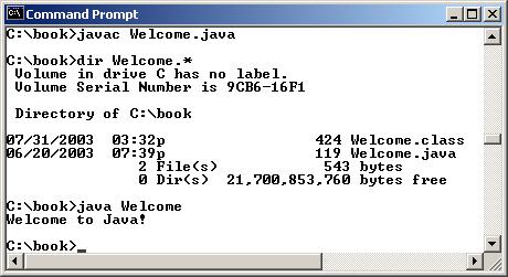 Compiling and Running Java from the Command Window Set path to JDK bin directory set path=c:\program Files\java\jdk1.