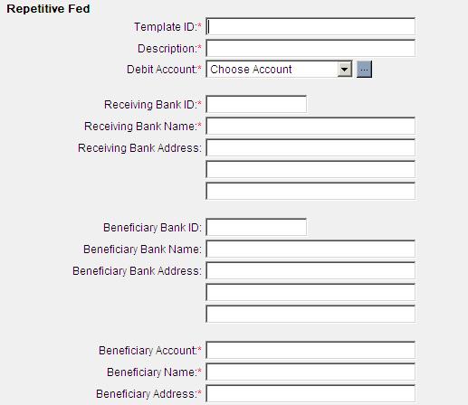 Wire Templates The Wire Templates setup function allows you to save wire data entry information in templates that you can use to create wire transactions.