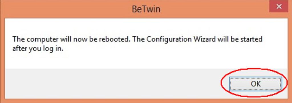 Click OK to proceed with the Configuration Wizard.