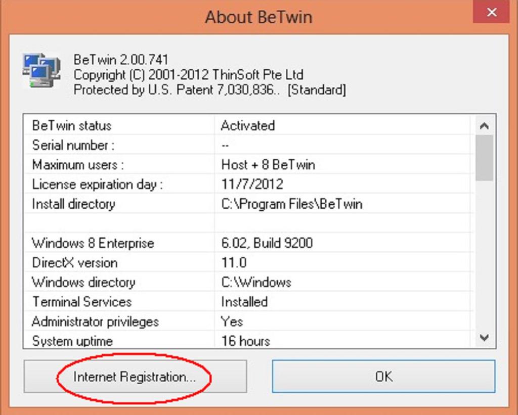 BeTwin ES Software Internet Registration: Step 1 On the Windows desktop, right-click on the BeTwin ES Control Center icon and then click Run as administrator.