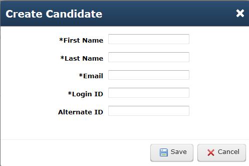 Login ID is required and must be unique for every candidate.