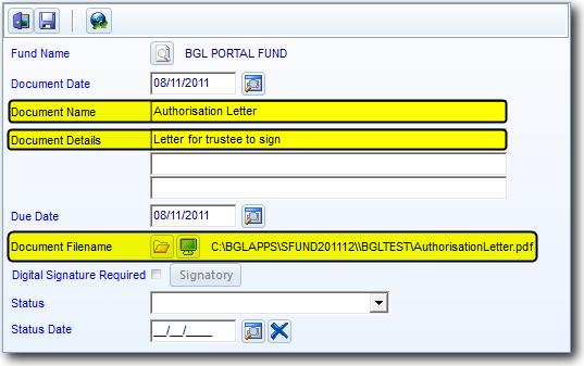 If the document needs to be signed, for example by the Trustees on Portal, you can tick