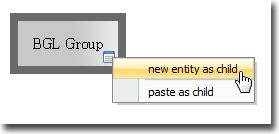 There are two ways to add a child entity: Click next to