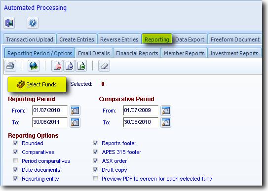 12.2 Pushing Simple Fund Documents to Portal Multiple Funds Simple Fund has the ability to export the selected report(s) directly onto Portal for multiple funds at once using the Automated Processing