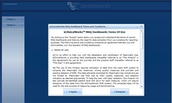 2. Read the terms and conditions carefully and then click I Agree to proceed to MAQ Dashboard.