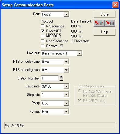 hapter : System esign and onfiguration 0 irectnet Port onfiguration In irectsoft, choose the PL menu, then Setup, then Secondary omm Port. Port: From the port number list box, choose Port.