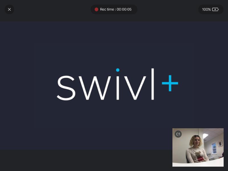 Swivl robot and clicking the left or right buttons on the