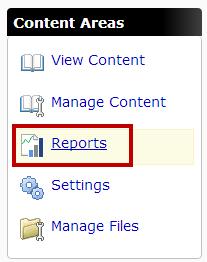 2. Choose Reports from the menu at the left (Figure 29). Figure 29.