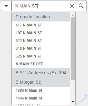 Morgan St) Road Name (leave off prefix and suffix) State Road Number Begin typing in the Search bar and options will appear.