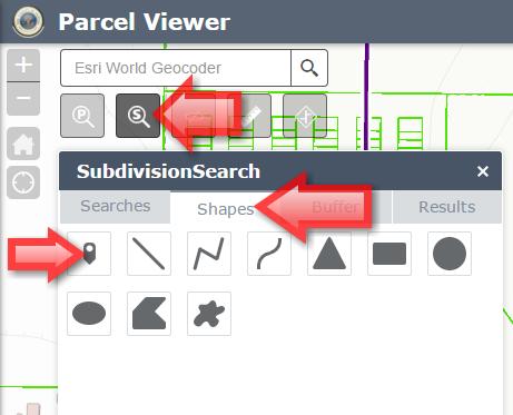 5. Select a subdivision or area on your view screen based on the shape you selected.